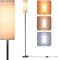 Homuserr Lampadaire, 9W LED Réglable Lampe Salon avec Interrupteur à Pied, 3 Températures de Couleur 3000K-6000K, Lampe Sur Pied pour Salon, Chambre, Étudier, Bureau, Decoration Salon, Beige 170 cm