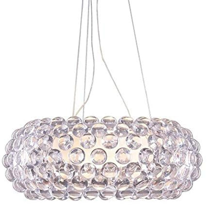 Moddeny Pendelleuchte Esstisch mit Acrylkugeln, Ø 65cm, Weiß, Modern | Runde Hängeleuchte, höhenverstellbar, für Esszimmer, Wohnzimmer und Küche; dekoratives Kugeldesign