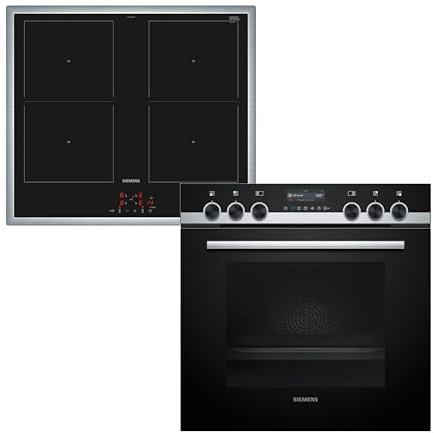 Siemens PQ561DB01 iQ500 Herd-Kochfeld-Kombination (herdgesteuert), 59,4 cm breit, activeClean - automatische Selbstreinigung, cookControl40 - Automatikprogramme, Kombi-Induktion, powerBoost