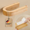 DEKAZIA® Porte Papier Toilette en Bois de Bambou - Support Mural, Distributeur, Dérouleur Adhésif - Déco