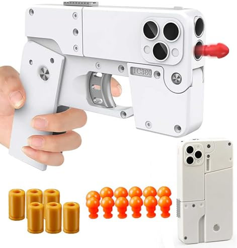 Handy Form Falt Soft Bullet Spielzeug, Kreativ Verformbares Anti Stress Spielzeug Multifunktionell Handyhülle mit 20 weichen Kugeln, Nimm es mit, Lustige Spiele im Freien