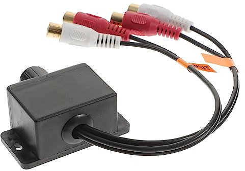 Homoyoyo Audio-Remote-Pegelsteuerung Auto Audio Lautstärkeregler Auto Stereo Lautstärkeregler universeller Cinch-Pegelregler Bassregler für Autoverstärker lautsprecher der Ausgleicher Zelle