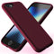 TAXXOE Liquid Silicone Case Compatible with iPhone SE 2020/2022, iPhone 8/7, 4.7 Inch, Soft-Touch, Shockproof, DustProof, Antiskid Full Body Phone Cover for iPhone SE - Wine Red