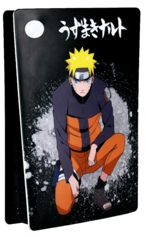 Konix Naruto Shippuden Façade de Protection pour Console PS5 - Silicone - Antichoc - Anti-Rayures - Motif Naruto - Noir