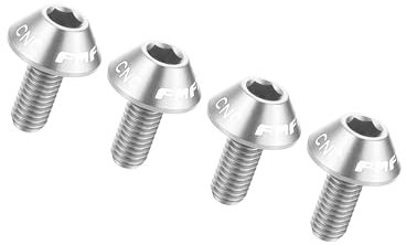 VekAuto 4 Pcs M5x12mm Bolts Screw for Bottle Cages for Road Bike Silver Tone Auto Accessories