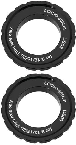 SG Store 2PCS Centerlock Locking Ring Brake Disc Compatible with Shimano Compatible with 15/20mm Thru Axle 44x26x8mm Aluminum Alloy Bike Hub Center Lock for Bike Mountain Bike