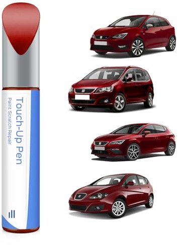 PARTS4EV Peinture de retouche 0X1/L0X1 Desire Red Perle/Desire Rouge métallisé pour Seat Correspondance exacte – Réparation des rayures et des éclats