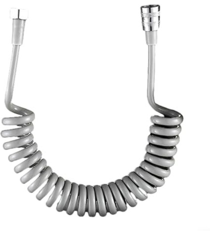 ComfyHarbor Spiral Shower Bidet Telescopic Spring Hose ABS Flexible Shower Pipe For Bath Taps Replacement Toilet Faucet Bidet Sprayer Hand(5 meters Grey)