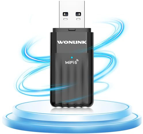 WONLINK Bluetooth5.3 Clé WiFi 6 Puissante AX900 Mbps Clé WiFi pour PC Nano Adaptateur USB WiFi Bi-Bande Dongle WiFi Bluetooth Adaptateur WiFi,MU-MIMO,WPA3, Compatible avec Windows 11/10