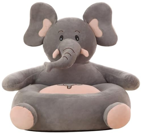DAGLLGEW Kinder Sofa 19.7x19.7x17,7 Zoll gefüllt Plüsch Kinder Sessel Netter Elefant Kleinkind Sofa elastischer Baby Sessel für Schlafzimmermöbel Wohnkultur, Kindersofa