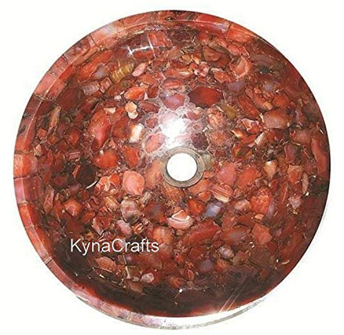 Fregadero de piedra de ónix, lavabo de ónice, lavabo decorativo de piedra, 38 x 38 cm