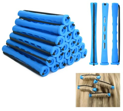 Lunaanda 80 Stück Dauerwellen Wickler Set, Kleine Lockenwickler 0.35 Zoll Dauerwellen Set Komplett für DIY Haarstyling, Hair Rollers Plastikwickler für Natürliche Haare Lange Kurze Haare Styling Tool