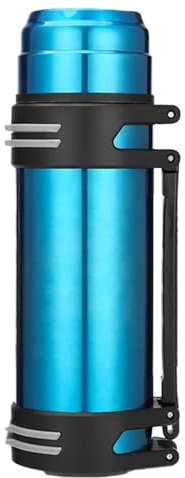 Baxnore 2.5 L Insulated Water Bottle Stainless Steel, Insulated Thermal Flask, Wide Mouth Travel Jug with Handle for Camping Sports Construction (Blue)