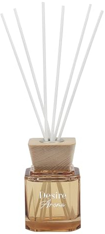 Lesser & Pavey Desire Aroma Pomegranate & Peony Reed Diffuser 100ml | Air freshener, calming ambience, aromatherapy, thoughtful gift, stick diffuser, stress relief mind