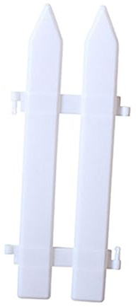 FIXOSHEE Clôture d'arbre De Noël Plastique Blanc 12 Pièces Clôture Miniature Flexible Décoration Jardin Fées Fête Mariage