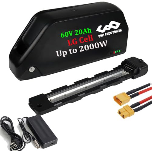 60V 20Ah Ebike Battery -Electric Bike Battery with Cell Holder/BMS Board for for front Rear wheel Mid Drive Electric Bikes 250W 500W 750W 1000W 1500W 2000W