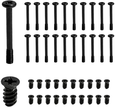 Lote de 80 Tornillos para Ventilador y Caja de PC–M5 x 10 mm y 6-32 x 30 mm en Acero al Carbono,Tornillos Autorroscantes para Radiador, Refrigeración Líquida y Montaje de Ventiladores de Ordenador