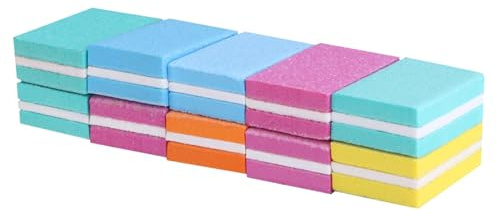 TEHAUX Set 10 Pezzi Lime per Unghie in Spugna Eva, Strumento per Nail Art Portatile e Confortevole per Casa Salon Colore Casuale