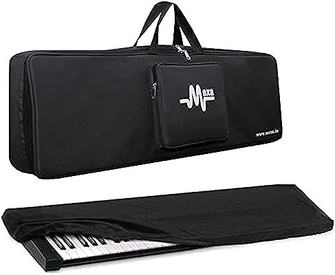 Mexa Housse en nylon pour clavier compatible avec clavier Yamaha Psr- F52, F51, E263, E273 et Casio Ctk 2550, Ctk3500, Cts200, Cts300 - Noir - Moderne, Noir , Moderne