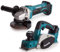 Makita DGA452Z 18V LXT Cordless Angle Grinder with Makita DKP180Z 82mm Planer