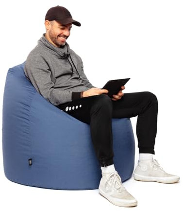 PATCH HOME Sitzsack Tropfenform - Blaugrau für In & Outdoor XXXL 480 Liter - mit Styropor Füllung in 25 versch. Farben und 3 Größen