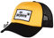 barTbaren – gelbschwarze Truckercap mit schwarzem Netz – verstellbare Mesh Baseball Cap mit coolem großen 3D Logo Patch und Snapback-Verschluss