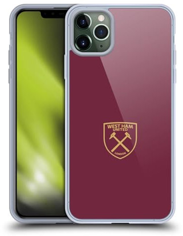 Head Case Designs Officially Licensed West Ham United FC Gold Logo Crest Gel Case [Military Grade Protection] Compatible with Apple iPhone 11 Pro Max and Compatible with MagSafe