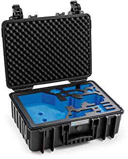 B&W Outdoor Case Hartschalenkoffer Typ 5000, Inlay für: DJI Ronin SC Pro Combo und Zubehör (Hardcase Koffer IP67, wasserdicht, Innenmaß 43x30x17cm, Schwarz)