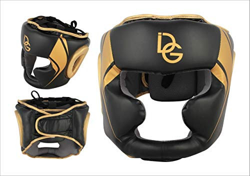 Deba® Kopfschutz Leder Boxing Kampfsport Head Guard MMA Boxen Kickboxen (S)
