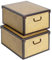 2er-Set Aufbewahrungsboxen mit Deckel für Kleidung und Wäsche, Braun Gross Karton Kleiderschrankboxen, saisonaler Wechsel, Ideal für Vakuumbeutel oder Geschenkboxen 50x40x25 cm
