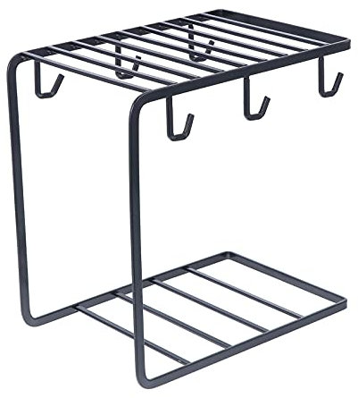 Angoily Support de tasse à café en métal pour tasse à café, bar, cuisine, café - Noir