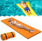 RELAX4LIFE 210 x 66cm Wasserhängematte, Aufrollbare Schwimmmatte, Wasser Bett 70 kg belastbar, Wasserliege aus 3-schichtigem XPE Schaum, Schwimmende Wassermatte für Erholung & Entspannung (Orange)