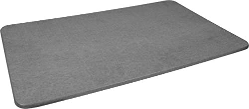 Cornat Badematte 60 x 39 x 1 cm - Aus Kieselgur - Nachhaltiges & festes Naturmaterial - Wasserabsorbierend & schnell trocknend - Antibakteriell & hautfreundlich - grau / Badvorleger / KGPLGOH