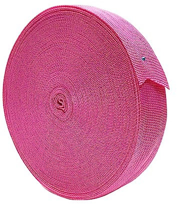 25 Métre Ruban de Sangle en Nylon, Sangle de Sac, Ruban de Sac à Dos, 16 Couleurs/5 mesures, Travaux Manuels, Craft, Bagage, Ceinture, Sangle de Sac à Dos de Voyage, (Rose 144, 20 mm)