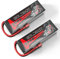 11.1V Lipo Battery 5200 mAh 80C 3S RC lipo battery Soft Case with T Deans Connector for RC Car Airplane Helicopter Boat Buggy Truck Helicopter Airplane Racing Models(2 Packs)