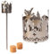 Gartenfackel für draußen Motiv Hirsch 2X Brennelemente - Holzspäne mit Wachs - Schwedenfackel Pelletfackel Feuersäule Flammschalen Wachsfackel Gartenleuchte