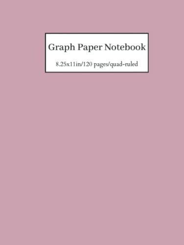 Hardcover Graph Paper Notebook| Dusty Rose| 120 pages, 8.25x11 in
