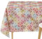 KP HOME Abwischbare PVC Tischdecke Rechteckig 200 x 140 cm, Wasserdichtes Wachstuch, Esstischdecke, Pflegeleicht, Ideal für Außenbereich, Mehrfarbig Roten mit Modernem Geometrischem Muster und Kreisen
