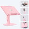 nediea Adjustable Laptop Stand Desk, Foldable Lap Desk For Kids Booking Reading Portable, Pink Laptop Riser For Macbook Air Pro 11-17.3 Laptops