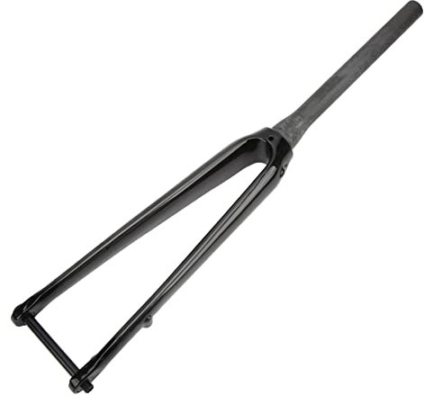 VBESTLIFE Fourche en Fibre de Carbone, Fourche Avant de Vélo en Fibre de Carbone, Tube Conique de Vélo de Route, Frein à Disque, Fourche Dure avec Arbre de Baril (UD Lumineux)