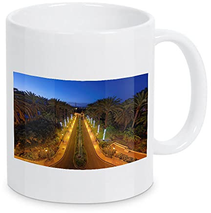artboxONE Tasse Fuerteventura Co-Ca-Palace-Allee von Dienstleistungsdrohne.de - Kaffeetasse Städte