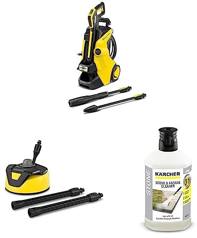 Kärcher K 5 Power Control High Pressure Washer & T 5 Patio Cleaner - 3-in-1 Stone Plug and Clean
