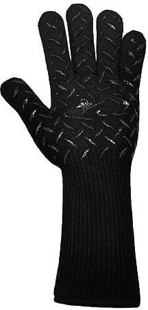 Guanti da forno a microonde Resistenza alle alte temperature Guanti da barbecue 800 gradi Guanto anti-calore ignifugo,F,33 * 12cm