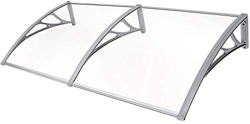 Door canopy, Canopy for front door, Door canopy roofing, Transparent shed canopy, Canopy front door roof made of polypropylene and polycarbonate, for garage balcony window, 200x96cm