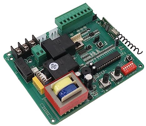 Zerone Tablero de Control de Motor de Puerta Corredera con Indicación LED, Control Remoto Inalámbrico, Compatible con 220V, ZERONEY1MHT7CO4X