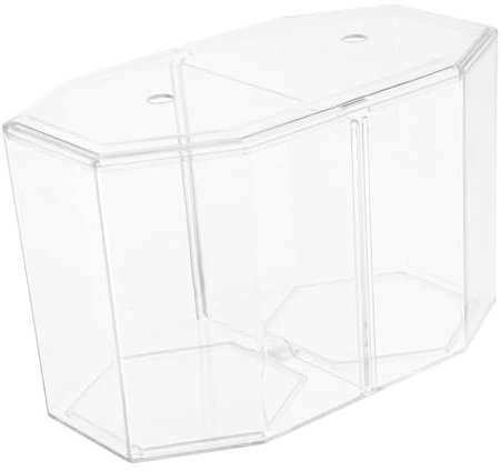 Ipetboom 4er-Box Achteckiges Aquarium Acryl-Aquarium Selbstreinigendes Aquarium Mini Fischglas Transparentes Aquarium Kleine Behälter Schildkrötenpanzer Oktopus-Tank Goldfischglas Haushalt