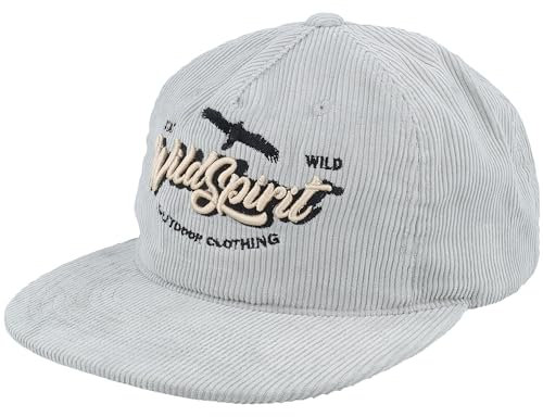 Hatstore Stay Wild Script Cord Grey 5-Panel Halfmoon Cap - Grösse: One Size - (55-60 cm)