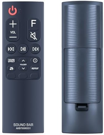 TCNOUMT AKB75595331 Remote Control Replacement for LG Soundbar System SL4Y SL5Y SL6Y SL7Y SL8Y SL9Y SL10Y SN5Y SN6Y SN7Y SN7R SNC4R SN7CY SPN5B-W SPL5B-W AKB75595361, Soundbar Remote Alternative