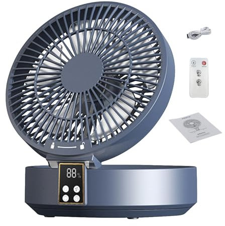Ventilatore personale da tavolo silenzioso,Ventilatore da tavolo silenzioso - Ventilatore da tavolo con regolazione a 3 velocità | Circolatore d'aria efficiente con telecomando per desktop di lavoro d