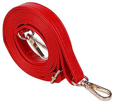 PU Verstellbarer Schultergurt, Leder Schultergurt Breit 1,45cm Taschengurt Lang 140 cm Taschengurte, Ersatztaschen Gurt Schulterriemen Zubehör für Crossbody bag, Umhängetasche,Rot